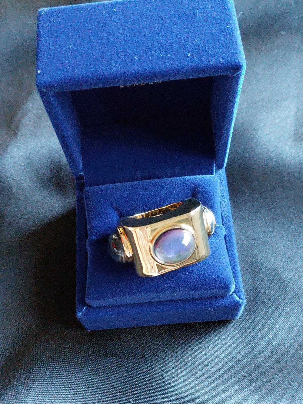 KURT GEIGER LONDON Ring Opalescent Stone Size 8